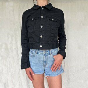 IRO Womens Black Denim Jacket size Small
